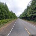 Person in roadside ditch flashing distress light