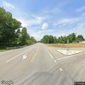 Tree blocking roadway on US 422 at Evergreen Road