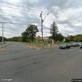 Fallen metal sign in intersection on Route 190
