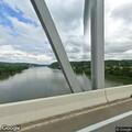 Metal chairs scattered on Jennings Randolph Bridge