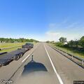 Tire debris blocking right lane on I-90 ramp