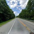 Tree branch resting on power lines near Route 114