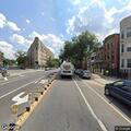 Person banging on train car doors at Prospect Avenue