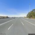 Disabled SUV with shattered rear window on Highway 4