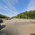 Disabled car with blown tire on Route 85 connector