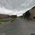 Officer stops blue Ford Mustang at River and Dodge