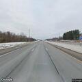 Large deer blocking fast lane on interstate