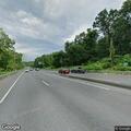 Vehicle pushed into median at intersection