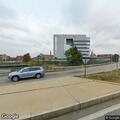 Traffic signal flashing near courthouse intersection