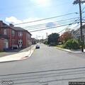 Truck knocks down stop sign at intersection