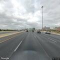 Disabled car with flat tire on I-35 southbound