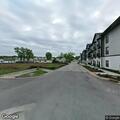 Live power line hanging near crash scene