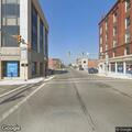 Water leak flooding roadway at Prospect and Center