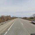 Injury crash and downed light pole on I-65 exit ramp