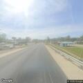 Traffic stop of truck with flatbed trailer