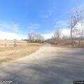 Loose cow at rural intersection in Cement