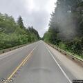 Hazardous road condition near Bright Lake viewpoint