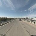 Female subject located under Blue Water Bridge north span rafters