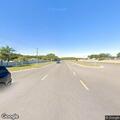 Traffic stop involving blue Tesla SUV