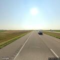 Traffic stop on white Tesla on I-70 eastbound
