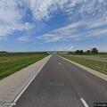 Traffic stop on black two-axle truck on I-74