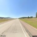 Abandoned vehicle after elk crash on Highway 89