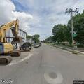 Officer removes bucket from roadway