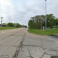 Accident involving blue van and hydrant on Harmon