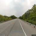 Boards blocking lane on Spaulding Turnpike