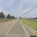 Single-vehicle crash involving blue jeep