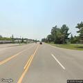 Traffic stop involving orange Dodge Caravan