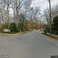 Tree blocking one-way road in Druid Hills