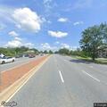 Car crash in median on Three Notch Road