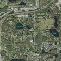 Large alligator blocking roadway at Oak Hill Boulevard
