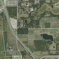 Debris pile fire near Bronson Lake in Orange County