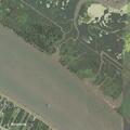 Grass fire on levee at Boothville River Road
