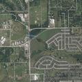 Three teenagers hitchhiking near elementary school in Buda