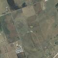 Medical helicopter landing zone established with hazards noted
