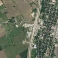 Two-vehicle crash with injury on west service road