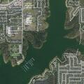 Officer checks vehicle plate at Cottonwood Marina