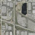 Disabled car in center divider on southbound 15