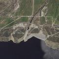 Wind-driven brush fire near Cedar Springs Dam