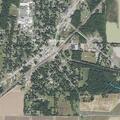 Tree blocking roadway on Third Street in Bald Knob