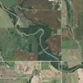 Semi truck jackknifed in ditch near Manning Road