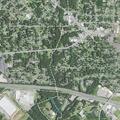 Service lines hanging across roadway on Meadowbrook