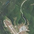 Blue motorcycle leaves Branson Airport area