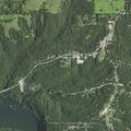 Small brush fire near lake at Kissee Mills