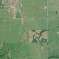 Grass fire from controlled burn near Bluejacket