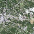 Power line and pole fire near Railroad Avenue (old Rubatex building)