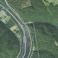 Suspicious car partly in road and ditch in Hinton